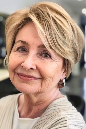Pixie Bob peinado para las mujeres mayores.