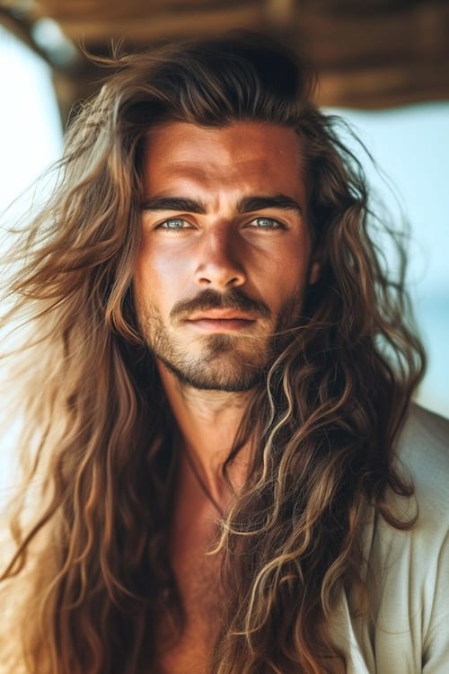 Fabio estilo pelo largo de hombre.