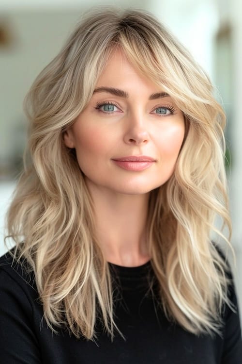 Rubia con ondas playeras en una mujer de unos 40 años.