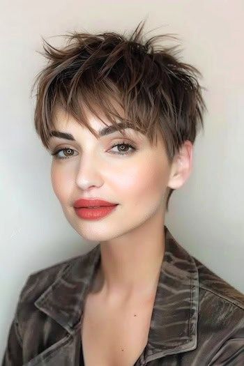 Choppy textura Pixie peinado para el pelo fino.