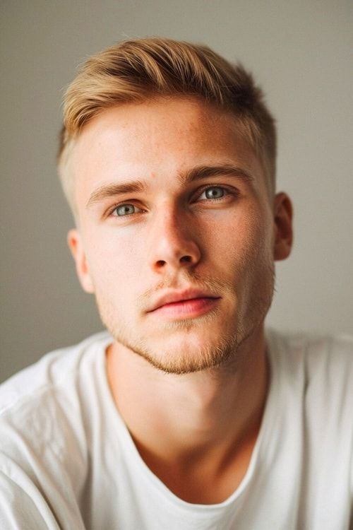 Corte de pelo a tijera con barrido lateral - corte de pelo corto para hombre.