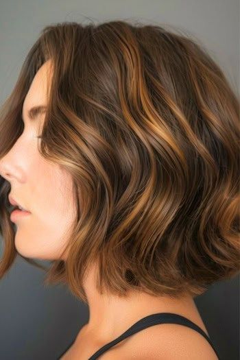 Highlighted Bob Medium-length Hairstyle.