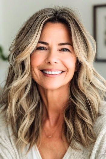 Ondas resaltadas en una mujer sonriente de unos 60 años.