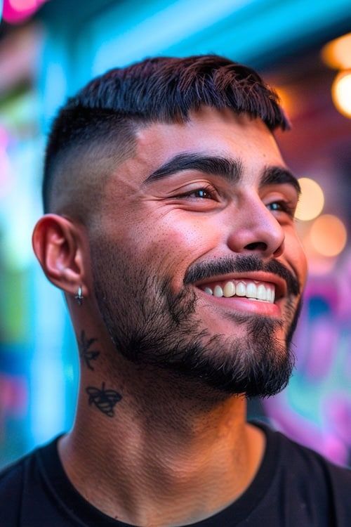 Edgar corte de pelo con caída fade corte de pelo de los hombres.